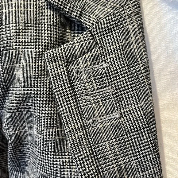Firetrap Plaid Grey Cropped Blazer Size L - Picture 5 of 8